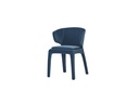 HUDSON SILVER WHITE WITH PU CARAMEL DINING  CHAIR