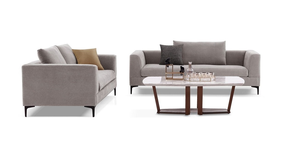 SAMONA FABRIC LIGHT BEIGE 2 SEATER SOFA