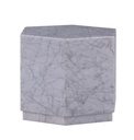 BAYE ARTIFICIAL WHITE MARBLE SIDE TABLE