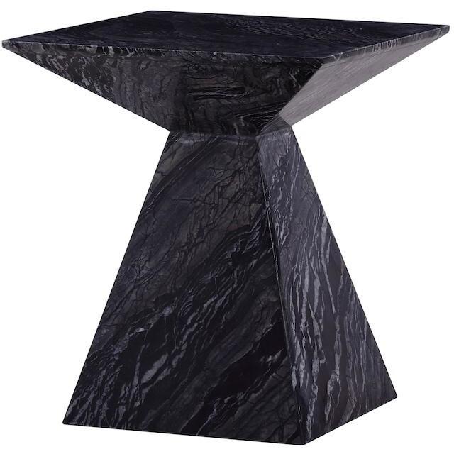 CLEO ARTIFICIAL BLACK MARBLE 45CM SIDE TABLE