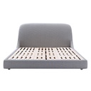 GEO VELVET DARK GRAY KING BED