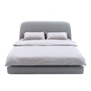 GEO VELVET DARK GRAY QUEEN BED