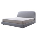 GEO VELVET DARK GRAY QUEEN BED