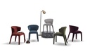 HUDSON SILVER WHITE WITH PU CARAMEL DINING  CHAIR