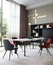 JENSON DENIM WITH BACK PATTERNED DINING CHAIR