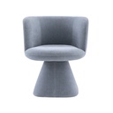 KIBO VELVET SKY BLUE SWIVEL DINING CHAIR