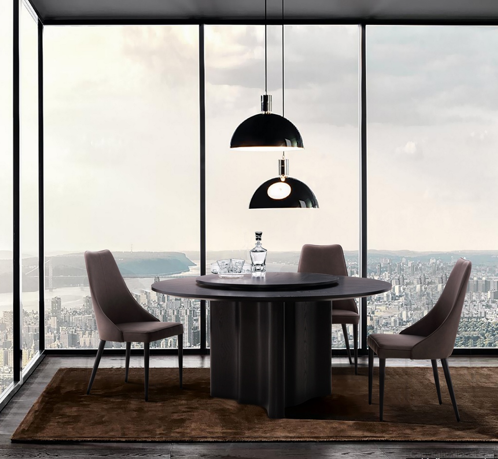 NUNO MICROFIBER DINING CHAIR W STEEL LEGS