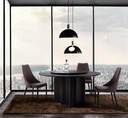 NUNO MICROFIBER DINING CHAIR W STEEL LEGS
