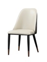 ROSINDA PU GRAY & BEIGE DINING CHAIR IN METAL LEG