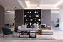 ZOLIN FABRIC LIGHT BROWN RIGHT LSHAPE SOFA