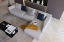 ZOLIN FABRIC LIGHT BROWN RIGHT LSHAPE SOFA