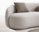 ZONA FABRIC SILVER WHITE ROME42L 3 SEATER