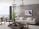 EVA FABRIC WHITE 3 SEATER SOFA