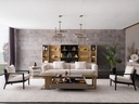 EVA FABRIC WHITE 3 SEATER SOFA