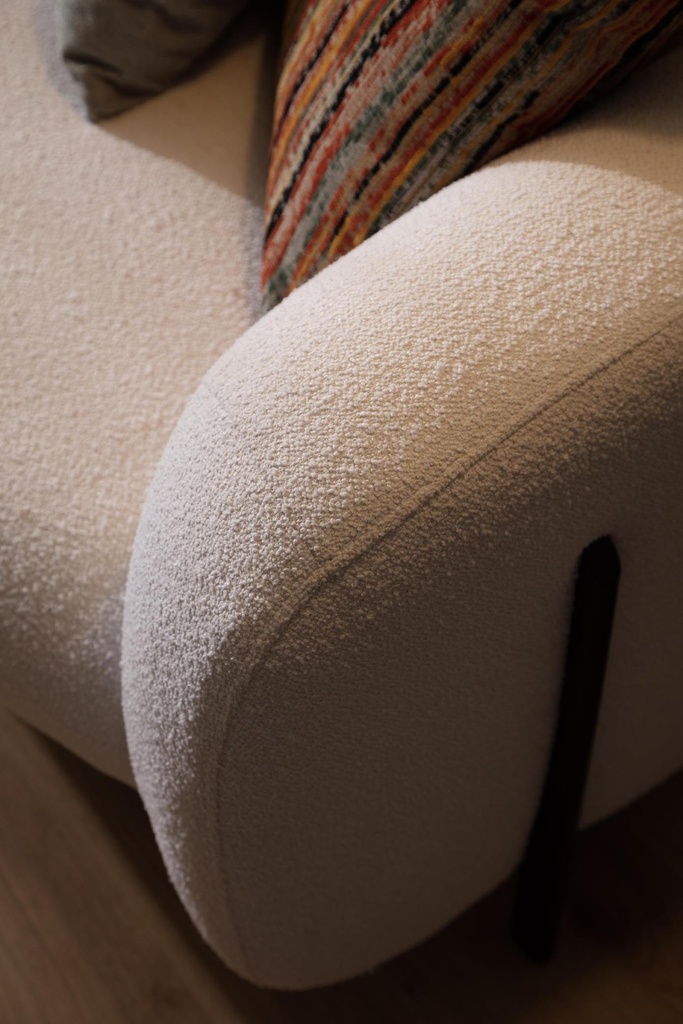 OPPA FABRIC MIXED BEIGE & CREAM 3 SEATER