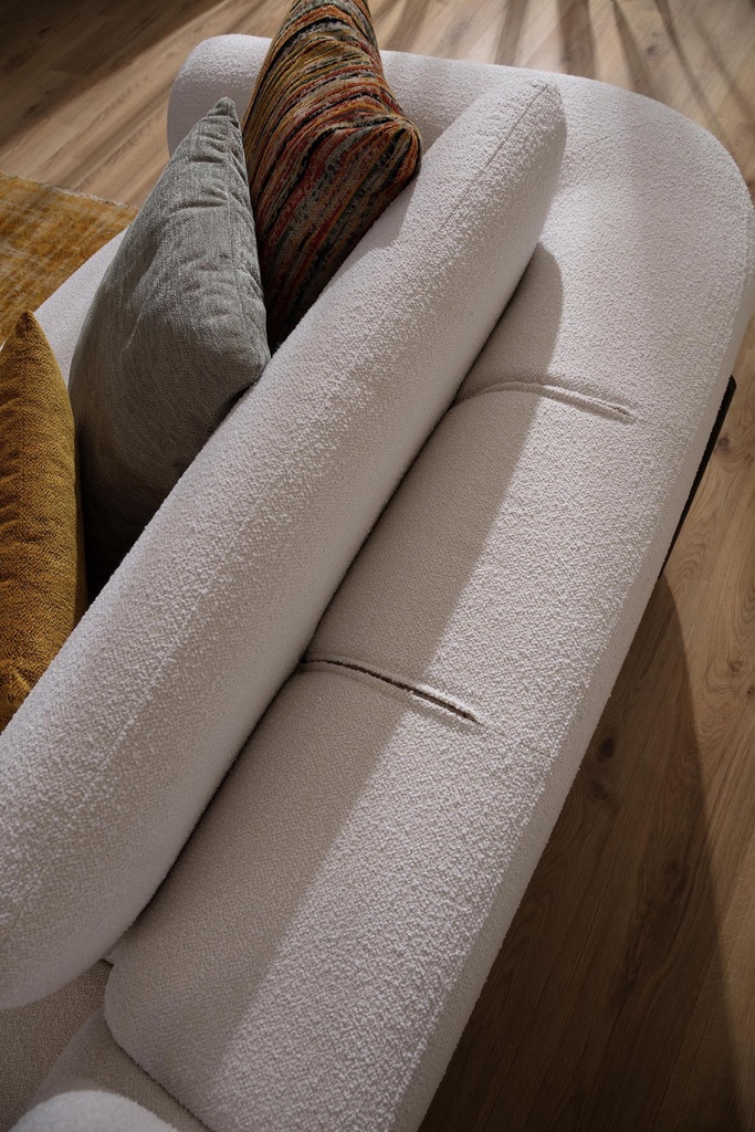 OPPA FABRIC MIXED BEIGE & CREAM 3 SEATER
