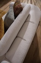 OPPA FABRIC MIXED BEIGE & CREAM 3 SEATER