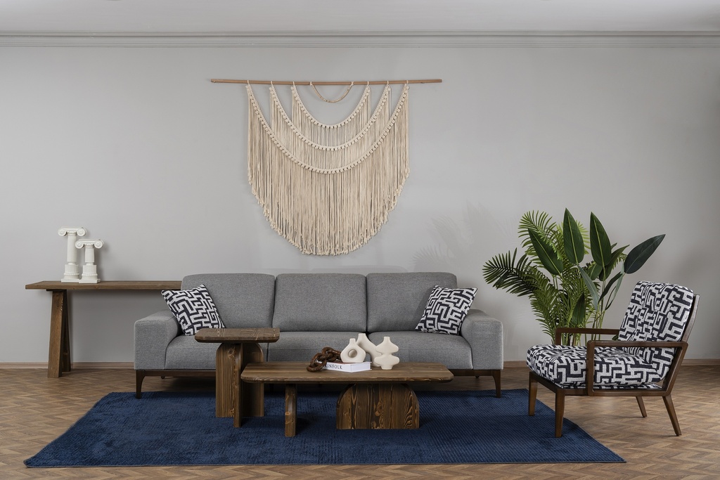 SECRET SILVER GRAY 3-SEATER SOFA