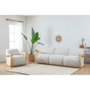 NODUS FABRIC CREAM 3 SEATER SOFA