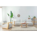 NODUS FABRIC CREAM 3 SEATER SOFA