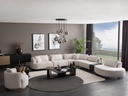 GRANDE FABRIC GRAY CORNER LEFT SOFA