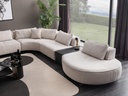 GRANDE FABRIC GRAY CORNER LEFT SOFA