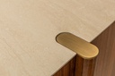 ATLAS WALNUT & CREAM TOP SIDE TABLE