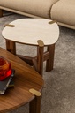 ATLAS WALNUT & CREAM TOP SIDE TABLE