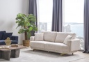 COLMAR FABRIC LIGHT BEIGE 3 SEATER SOFA
