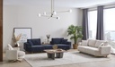 COLMAR FABRIC LIGHT BEIGE 3 SEATER SOFA