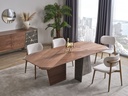 COLMAR FABRIC BEIGE DINING CHAIR