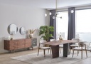 COLMAR FABRIC BEIGE DINING CHAIR