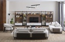 DOMINO FABRIC LIGHT GRAY 1 SEATER
