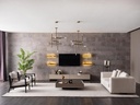 EVA TV CONSOLE WITH HANGING SHELVES