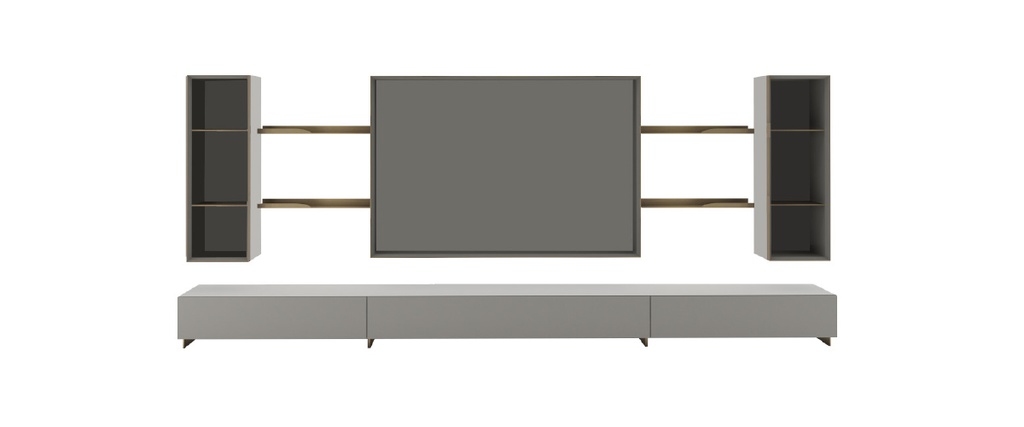 EVA TV CONSOLE WITH HANGING SHELVES