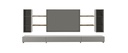 EVA TV CONSOLE WITH HANGING SHELVES