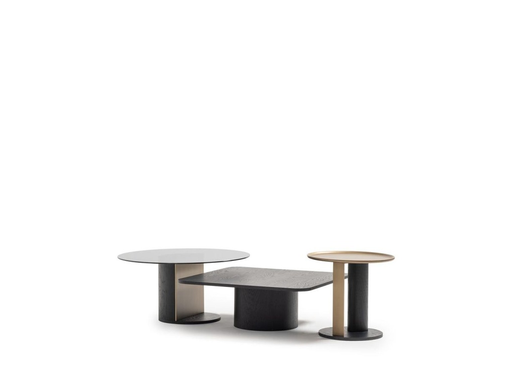 GRANDE GLASS TOP ROUND COFFEE TABLE