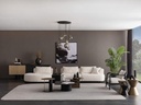 GRANDE GLASS TOP ROUND COFFEE TABLE