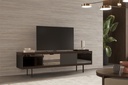 ALESTA DARK WALNUT & SMOKED GRAY TV CONSOLE