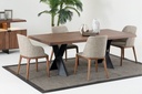 GENOVA FABRIC MIXED BROWN DINING CHAIR