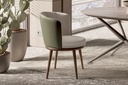 LIPA FABRIC OFF WHITE & DARK BEIGE DINING CHAIR