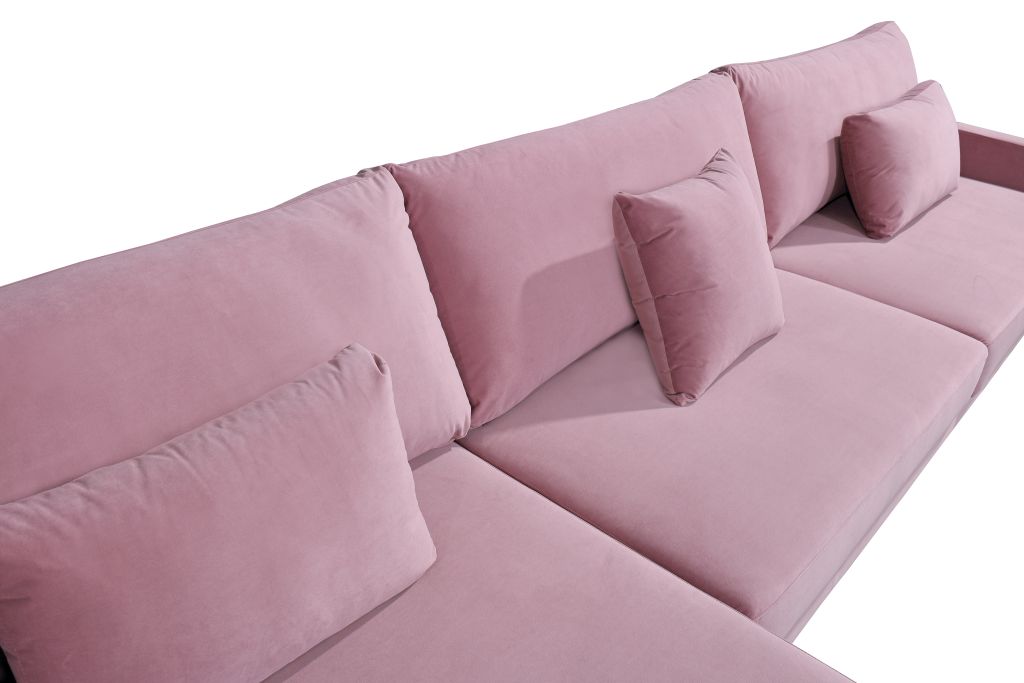 LIAN FABRIC GRAY LEFT L SHAPE SOFA