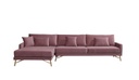 LIAN FABRIC GRAY LEFT L SHAPE SOFA