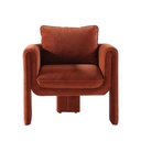 LONE VELVET DARK GRAY ARM CHAIR