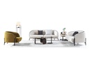 DRAPE FABRIC SILVER WHITE 2 SEATER W/ 1 CUSHION IN
