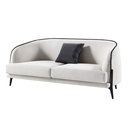 DRAPE FABRIC SILVER WHITE 2 SEATER W/ 1 CUSHION IN
