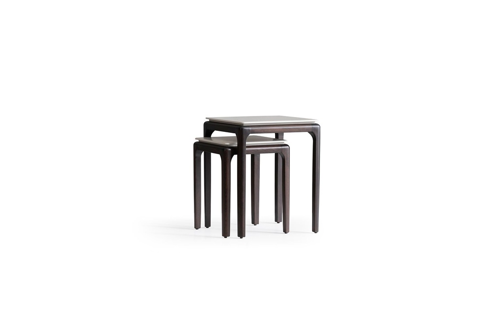 LUCCA GRAY & BLACK NESTING TABLE