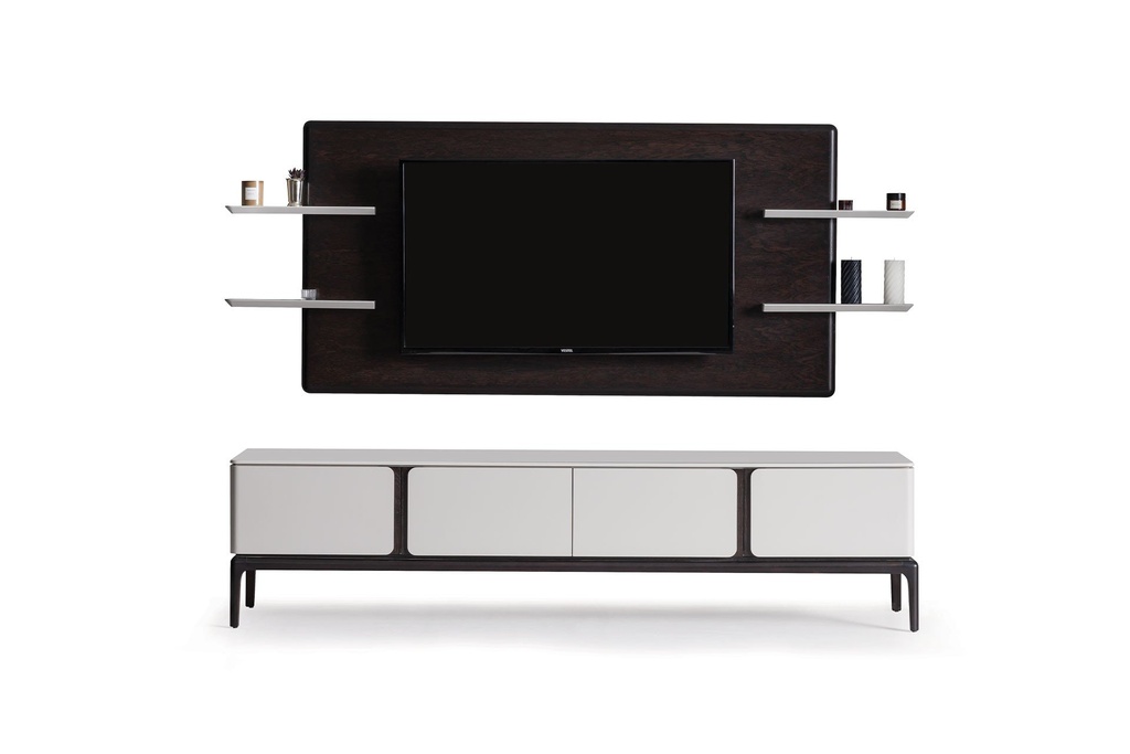 LUCCA GRAY & BLACK TV CONSOLE