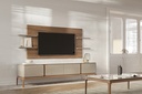 LUCCA LUX BEIGE & WALNUT TV CONSOLE