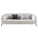 DRAPE FABRIC SILVER WHITE 2 SEATER W/ 1 CUSHION IN